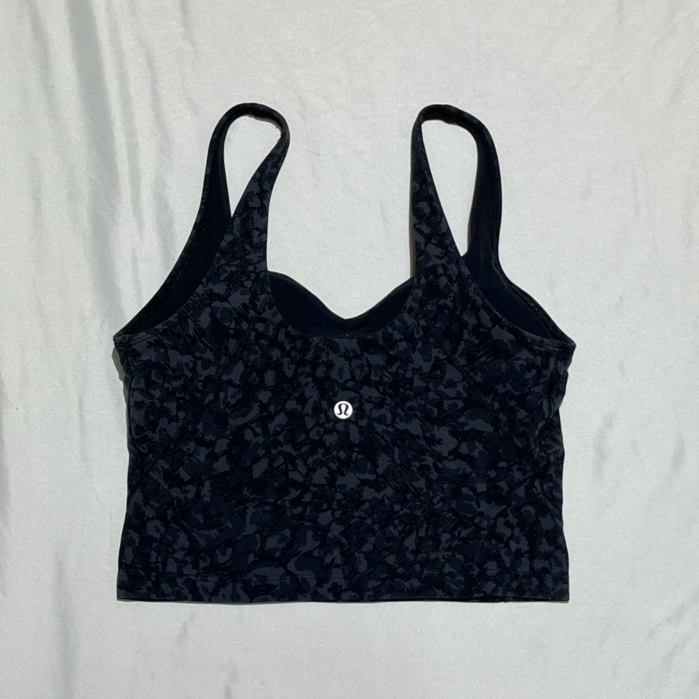 Lululemon Wild Thing Camo Deep Coal Align Nulu Tank Bra Padded Size 6